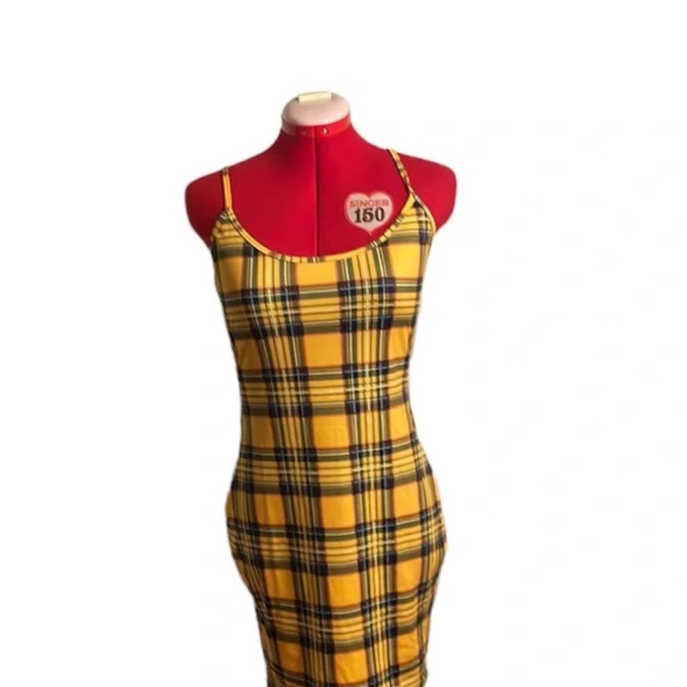 CLUELESS CHER inspired yellow plaid dress 💋